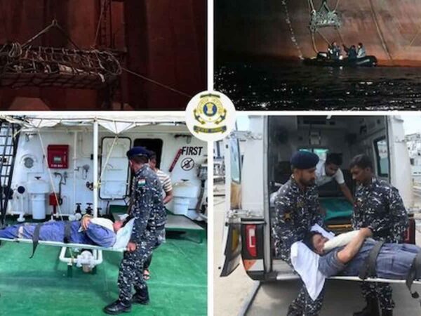 Indian Coast Guard vessels rescues critically injured Philippines national