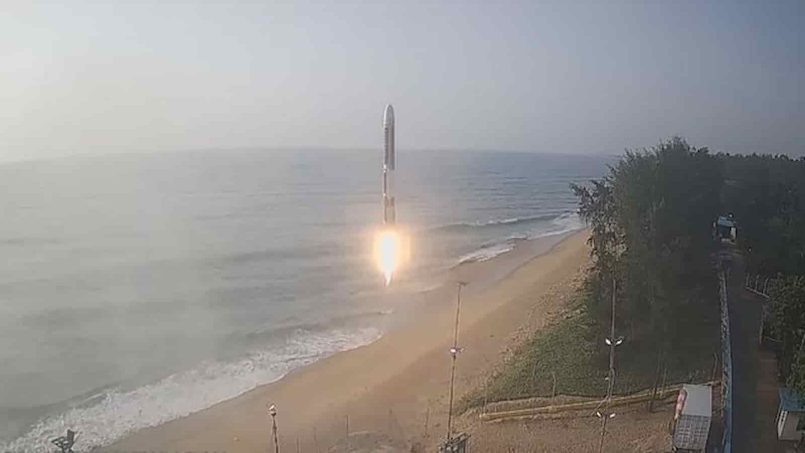 Space startup Agnikul Cosmos successfully launches Agnibaan SoRTed-01 from private launchpad in Sriharikota